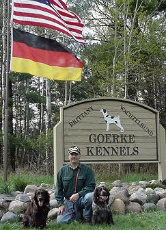 Gary Goerke with two of his Wachtelhunds